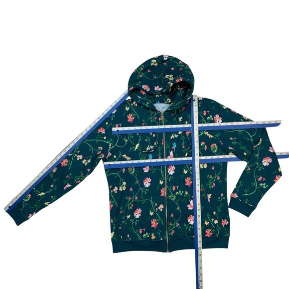 Hill House The Allie Zip Up Sweatshirt S Moody Floral Long Sleeve Hoodie Pockets - Picture 5 of 13